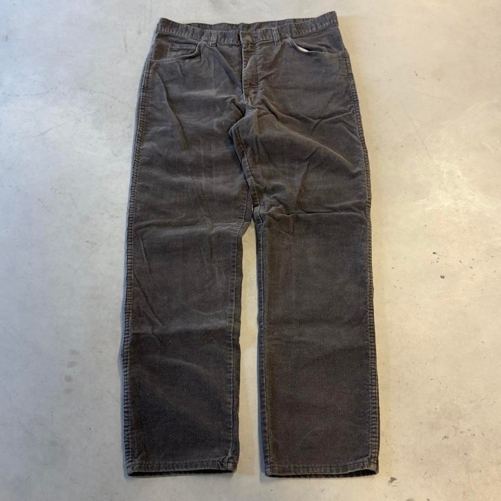 Vintage 90s earth tone brown corduroy straight leg pants - Picture 1 of 6